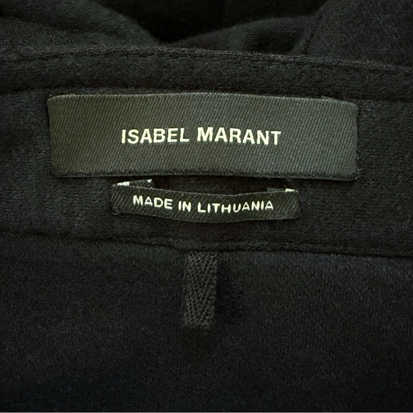 ISABEL MARANT GRAY BLACK WOOL STRETCHY KNIT HIGH WAISTED LEGGING PANTS - Picture 7 of 9